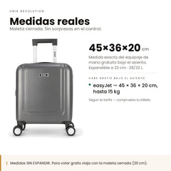 Maleta de Cabina Underseat 45x36x20 — Rígida, Expandible, 2 kg