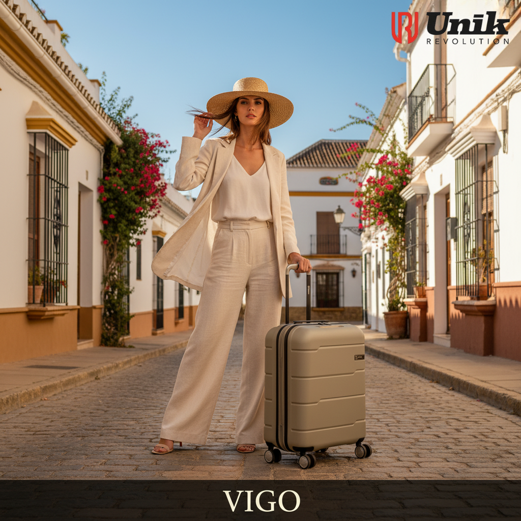 Maleta de Cabina Vigo Beige Taupe: Elegancia y Sostenibilidad para el Viajero Moderno