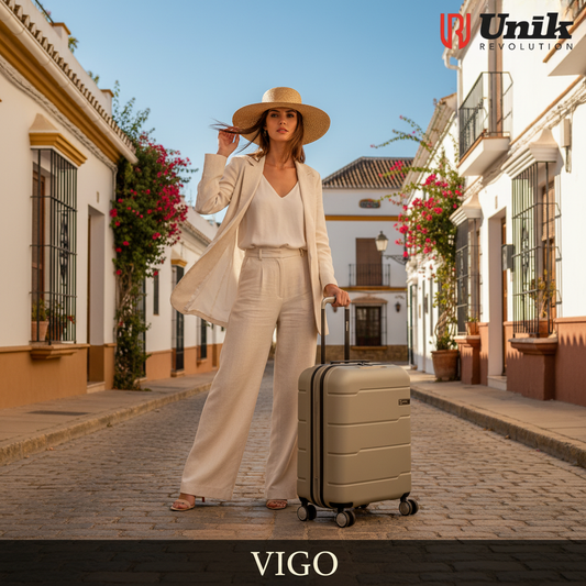 Maleta de Cabina Vigo Beige Taupe: Elegancia y Sostenibilidad para el Viajero Moderno