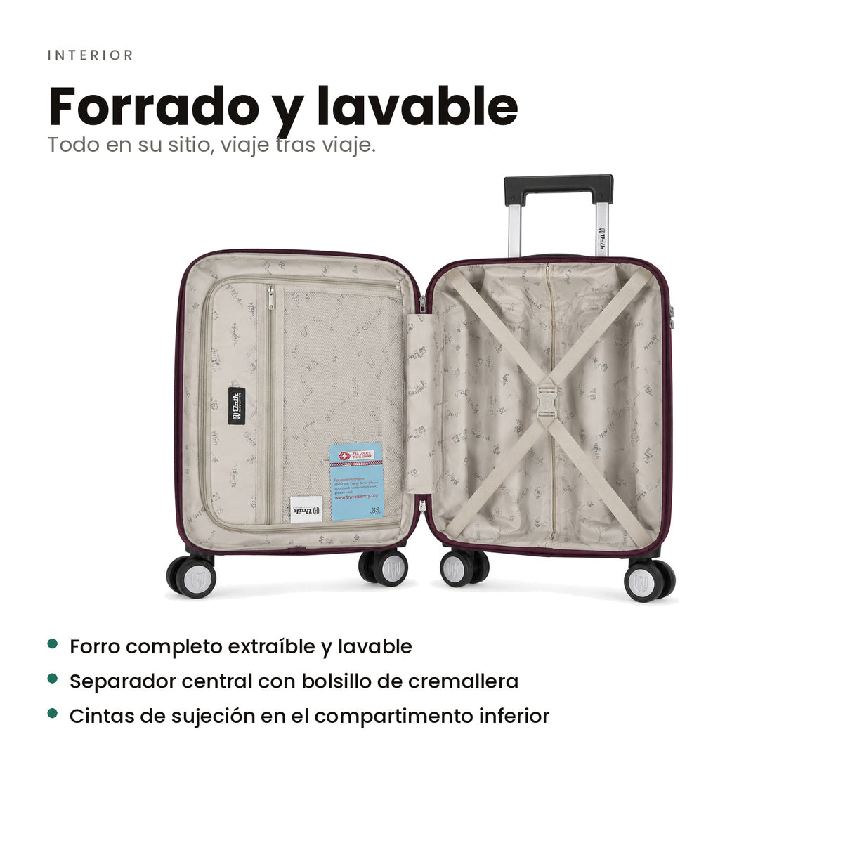 Maleta underseat 45x36x20 en Mostaza, rígida y expandible
