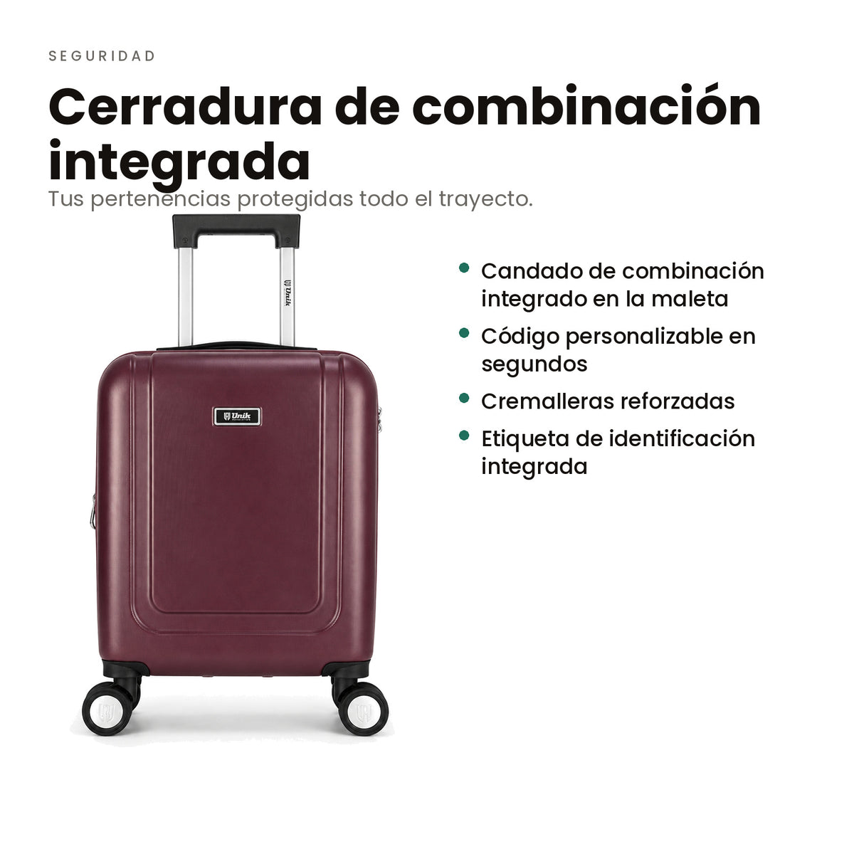 Maleta de Cabina Underseat 45x36x20 — Rígida, Expandible, 2 kg