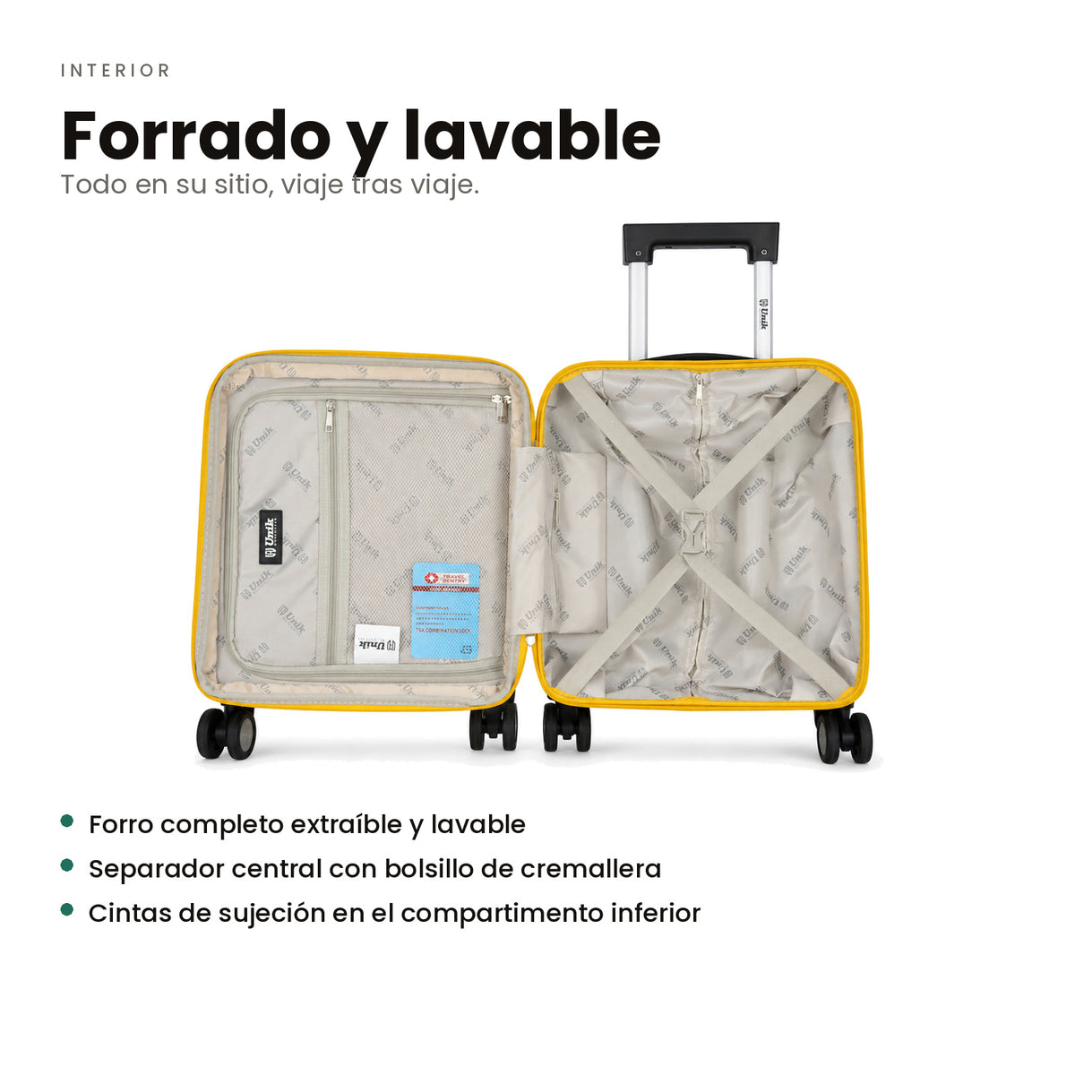 Maleta de Cabina Underseat 45x36x20 — Rígida, Expandible, 2 kg