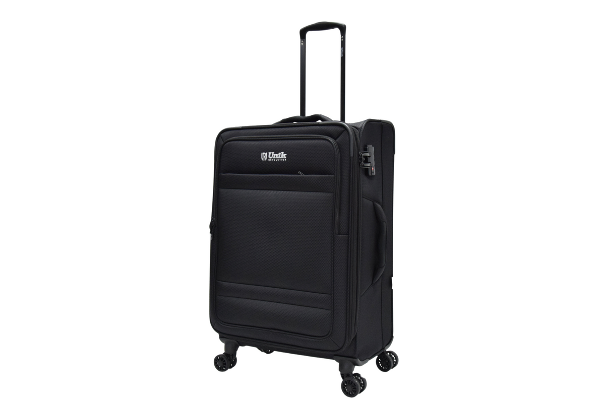 Maleta mediana blanda Omega 68 cm en Negro, nylon extensible con TSA