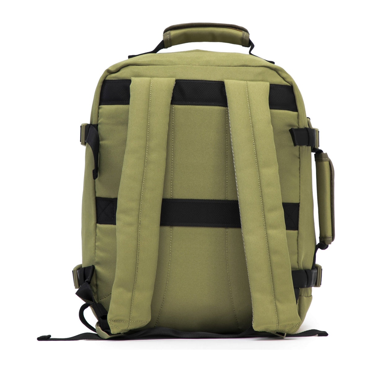 Mochila de cabina Aero Fit 40x30x20 en Verde Oliva, detalle del tejido poliéster 600D