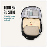 Mochila de cabina Aero Fit 40x30x20 en Negro, tirantes y asas acolchadas