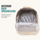 Mochila de cabina Aero Fit 40x30x20 en Beige Natural, bolsillo lateral para botella