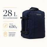 Mochila de cabina Aero Fit 40x30x20 en Azul Sombra, compartimento para portátil