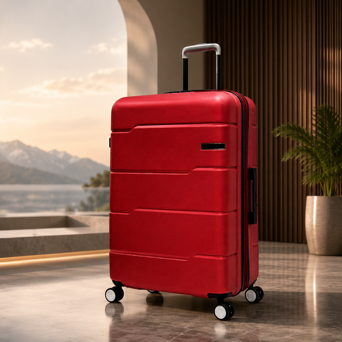 Maleta grande Unik Revolution de 77 cm en rojo