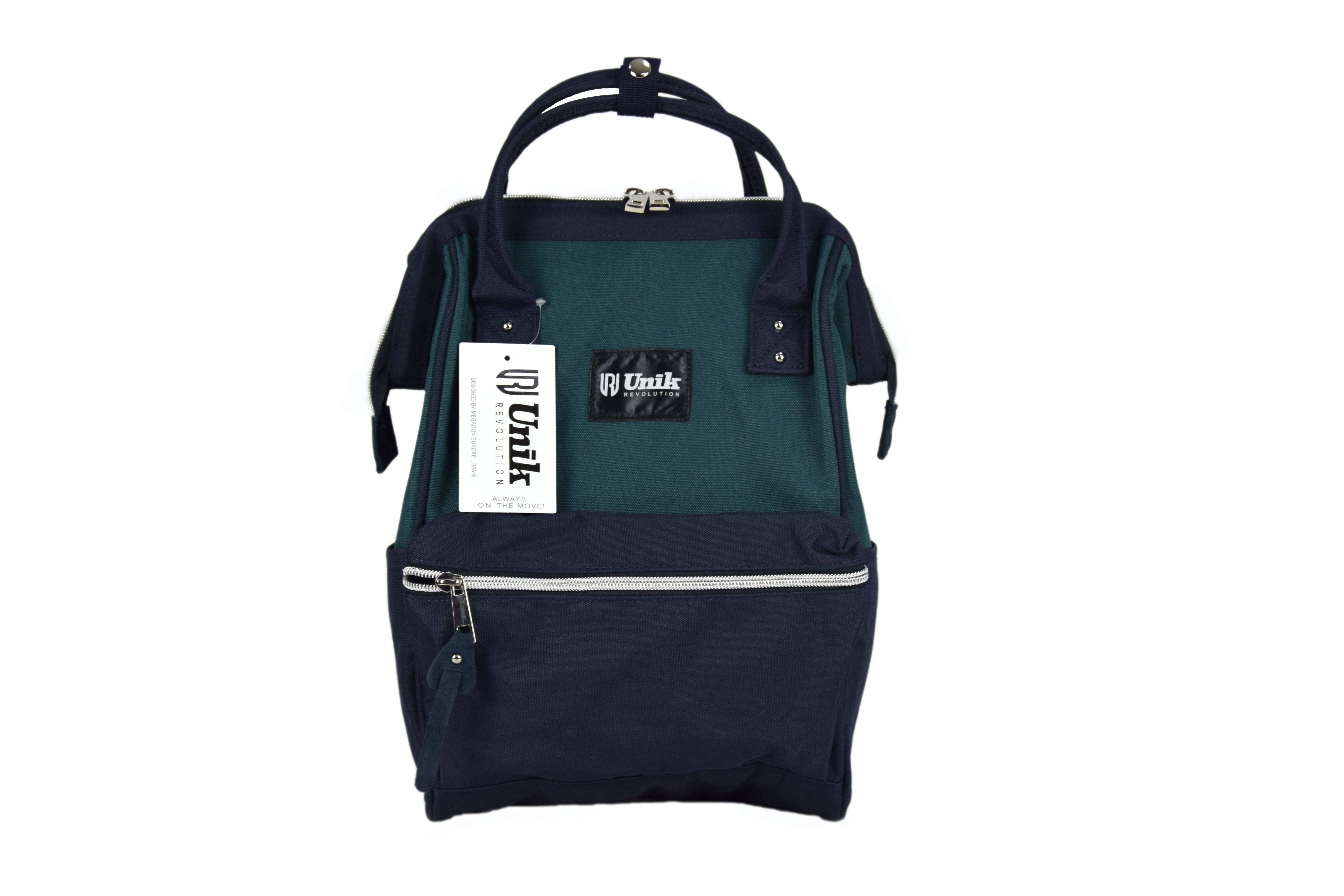 Mochila Pequeña de Turismo Unik – Impermeable, Ligera, 600D Poliéster, con Botelleros y Bolsillo Frontal – Ideal para Viajes, Escuela y Uso Diario