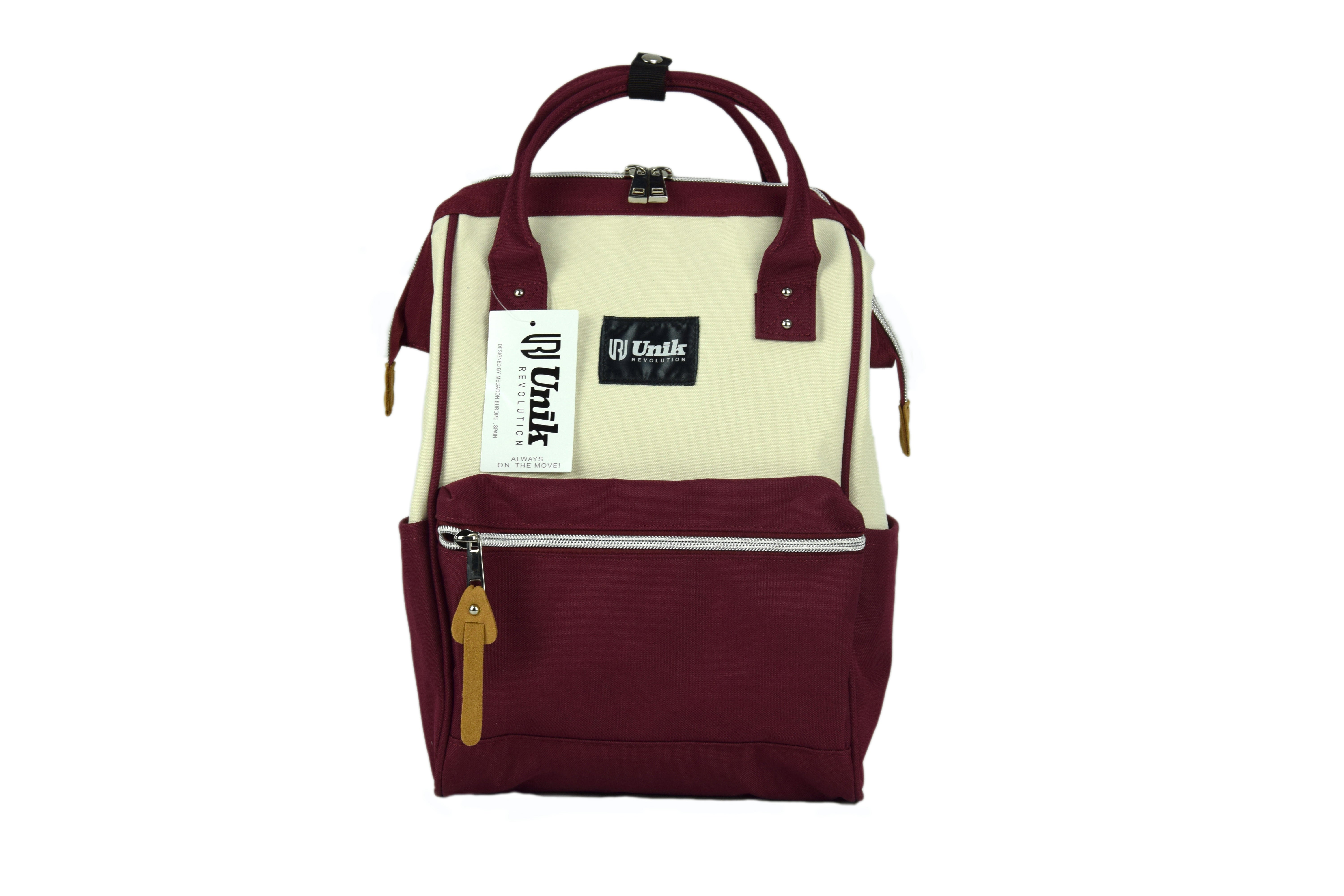 Mochila Pequeña de Turismo Unik – Impermeable, Ligera, 600D Poliéster, con Botelleros y Bolsillo Frontal – Ideal para Viajes, Escuela y Uso Diario
