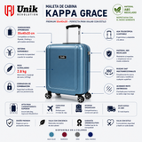 Maleta de Cabina Kappa Grace 55x40x20 caracteristicas ABS reciclado 2.8kg ruedas 360 cerradura expandible