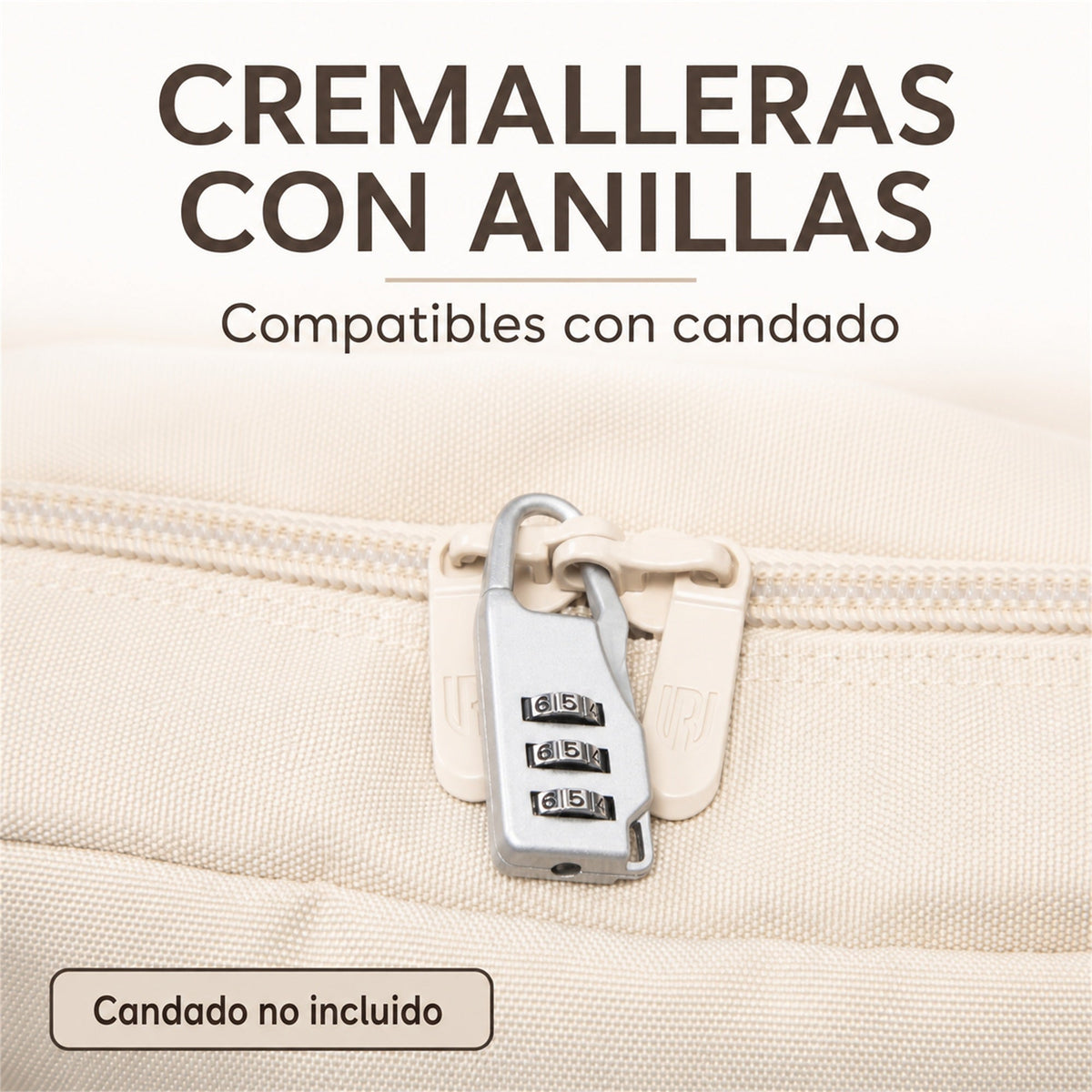 Mochila de cabina Aero Fit 40x30x20 en Beige Natural, bajo el asiento del avión