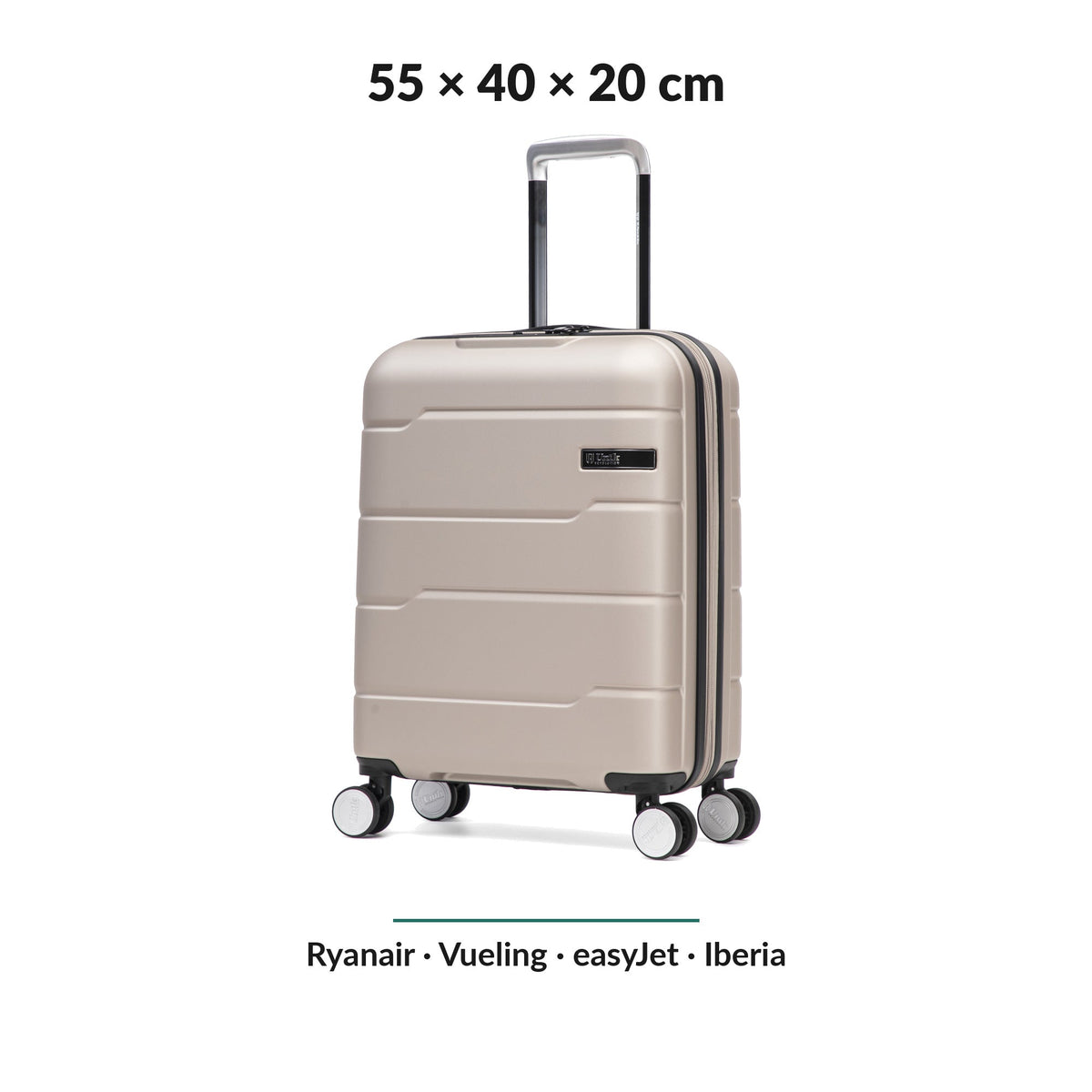 Medida de cabina 55 x 40 x 20 cm con las ruedas incluidas