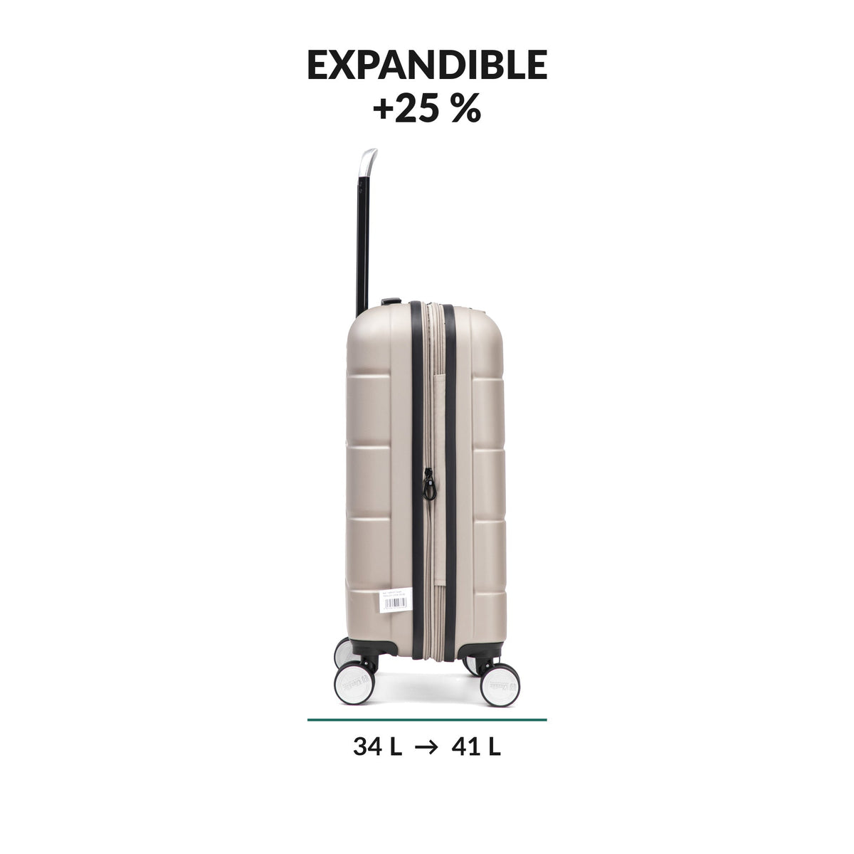 Sistema expandible: de 34 a 41 litros de capacidad